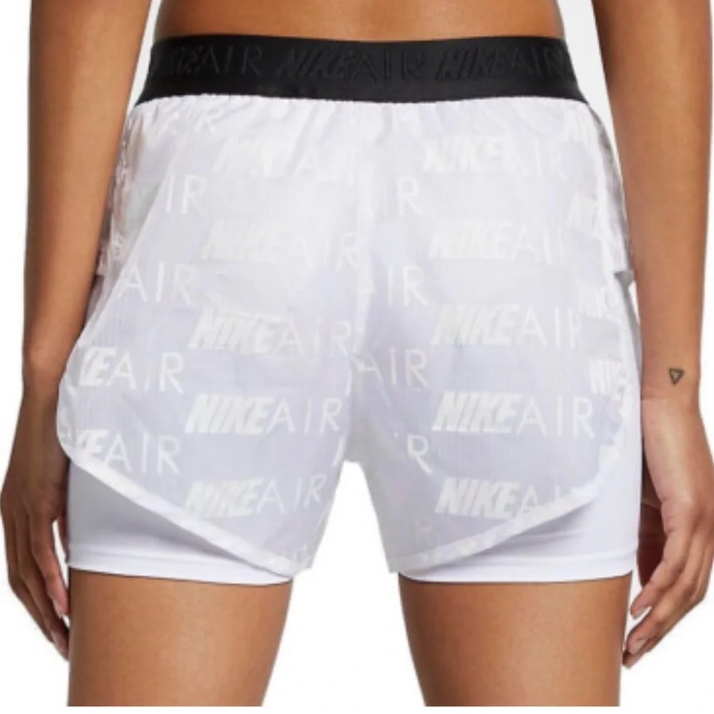 Nike Air Women's 2in1 Running Shorts 3” AQ5634-100 White Size S - Picture 2 of 6